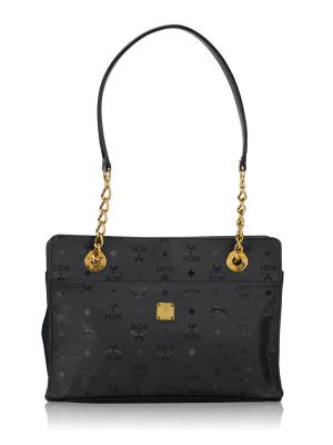 Vintage Nylon Visetos Shoulder Bag Black