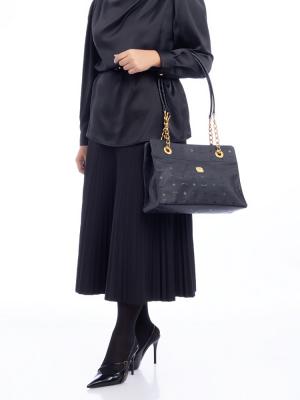 Vintage Nylon Visetos Shoulder Bag Black