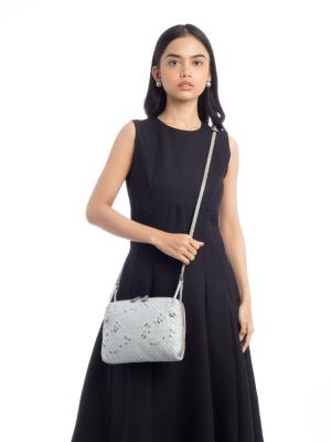Nappa Intrecciato Ayers Microbutterfly Nodini Crossbody Light Blue