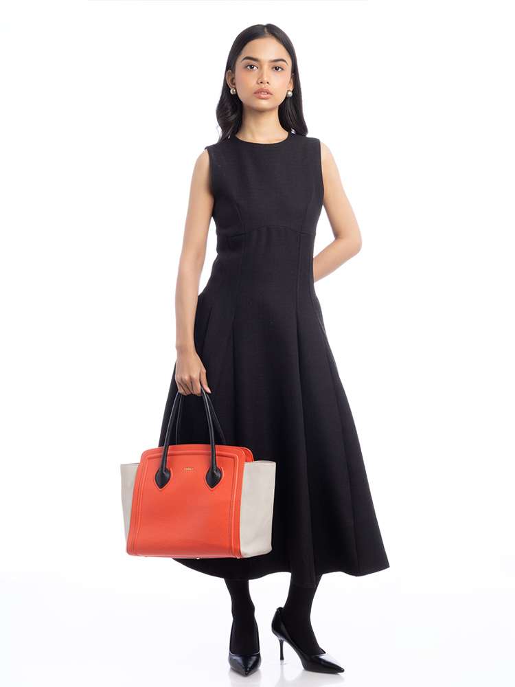 Tri-Color College Tote Orange