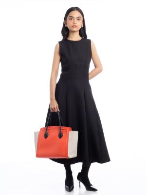 Tri-Color College Tote Orange