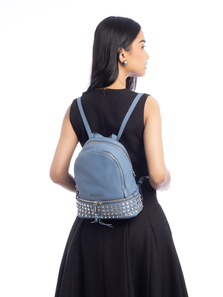 Rhea Studded Backpack Light Sky