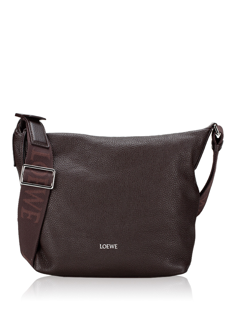 Supple Grained Calfskin Cubi Small Crossbody Oxblood