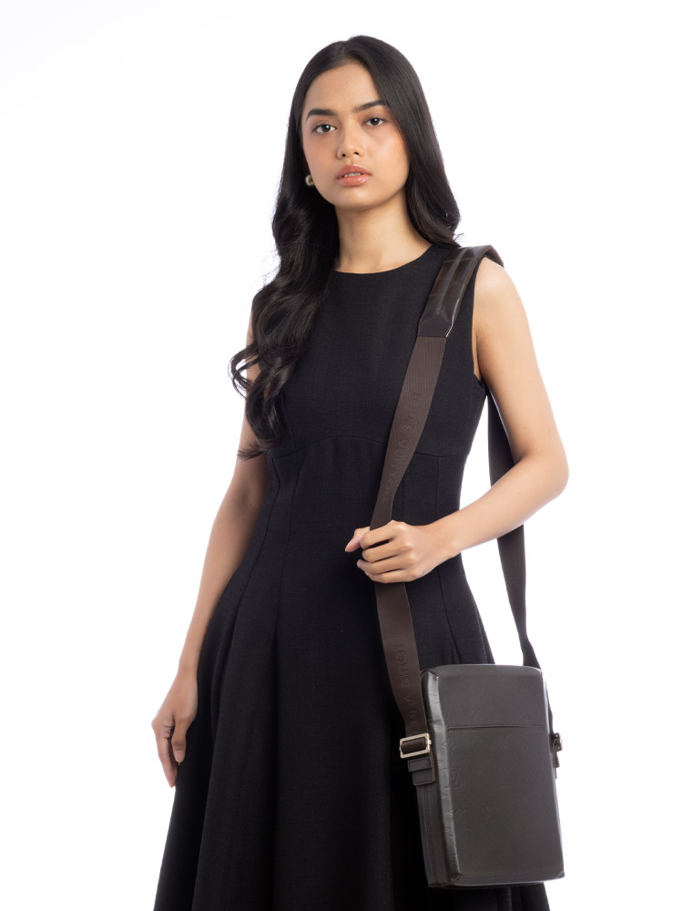 Glace Monogram Bobby Messenger Bag Brown