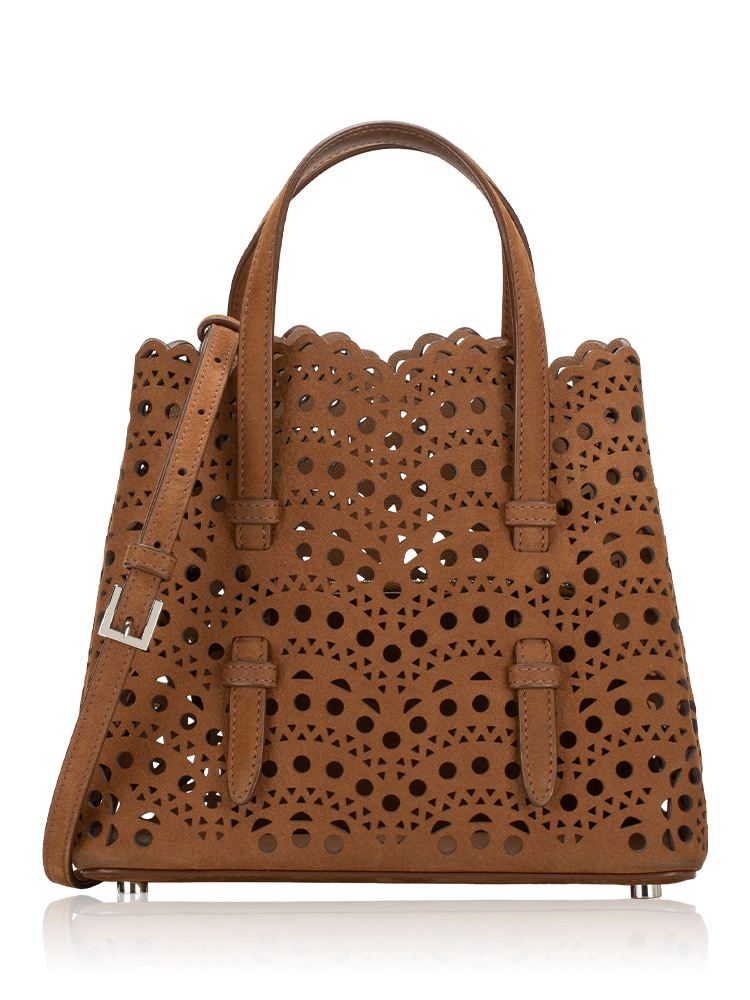 Nubuck Vienne Wave Mina 20 Bag Terre D'Ombre