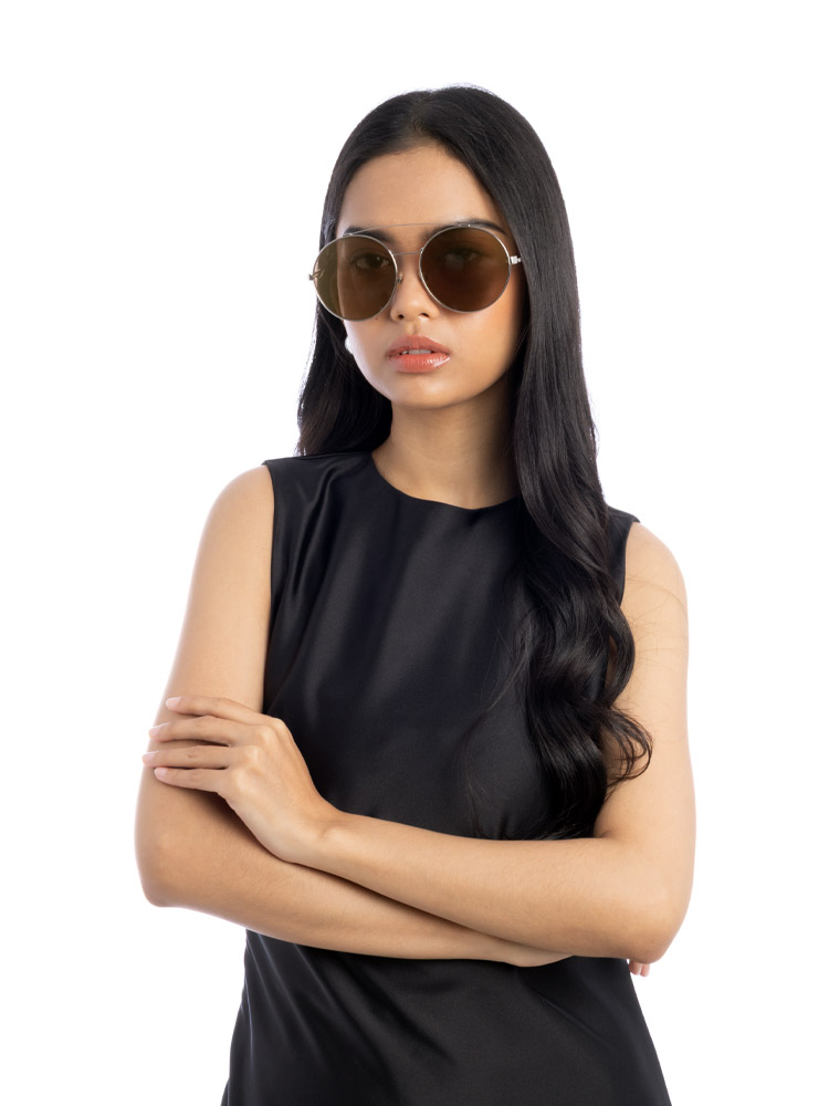 GV7048/s Round Aviator Brown Yellow