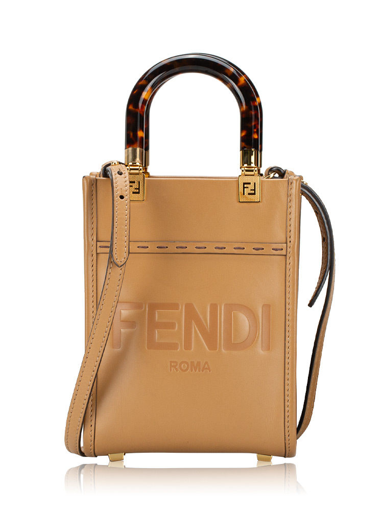 Vitello King Plexiglass Sunshine Mini Shopper Beige