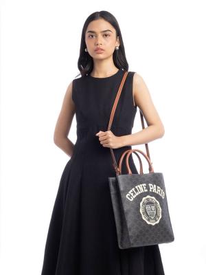 Triomphe Logo Small Vertical Cabas Tan