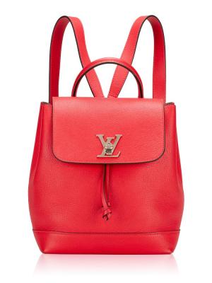 Calfskin Lockme Backpack Rubis