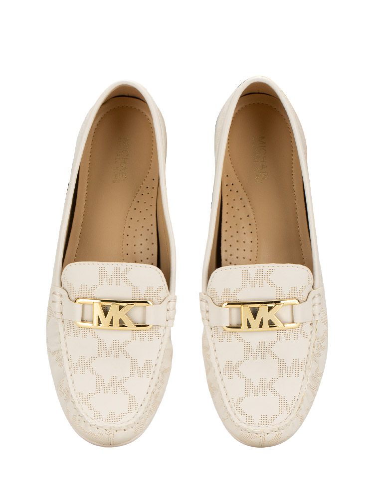 Signature Camila Perforated Moccasin Light Cream Sz 8