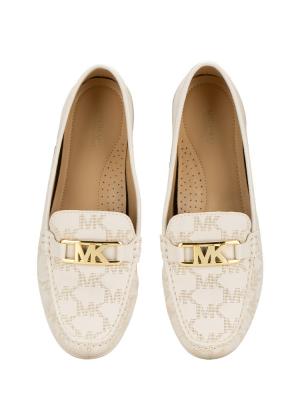 Signature Camila Perforated Moccasin Light Cream Sz 8