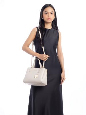 Minerva Leather Large Tote Perla