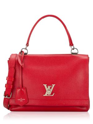Calfskin Lockme II Top Handle Rubis