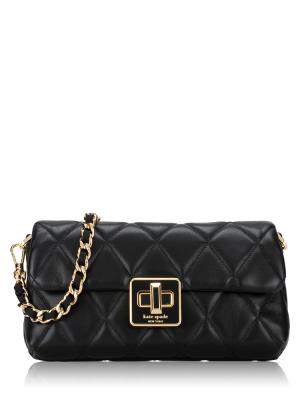 Carey Quilted Mini Crossbody Black