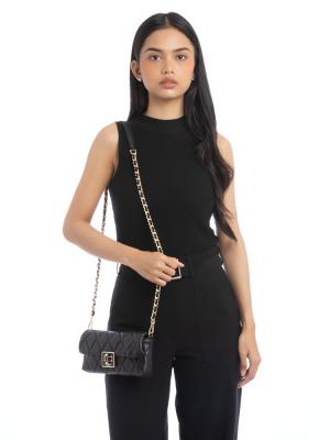 Carey Quilted Mini Crossbody Black