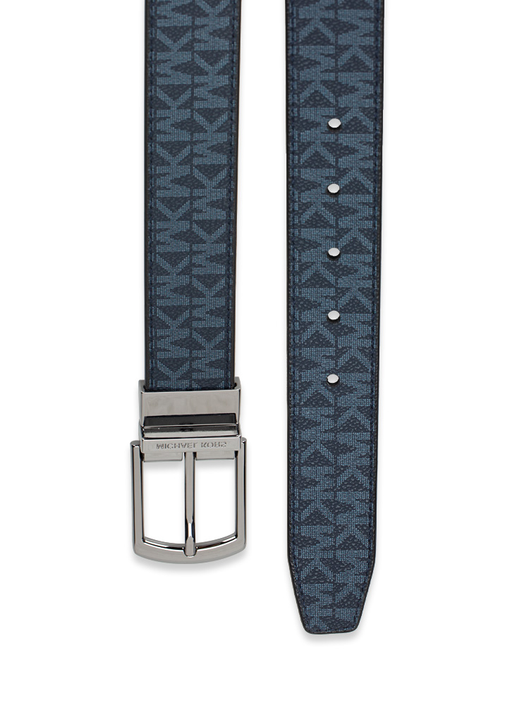 Men Signature Billfold Wallet and Belt Gift Set Admiral Pale Blue