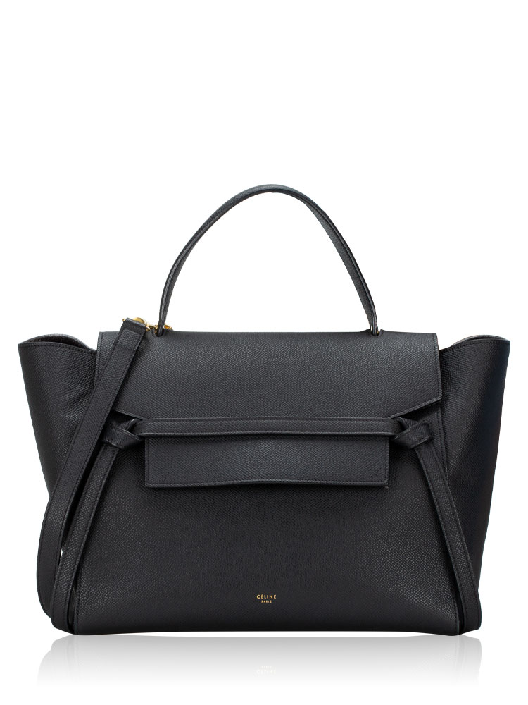 Grained Calfskin Mini Belt Bag Black