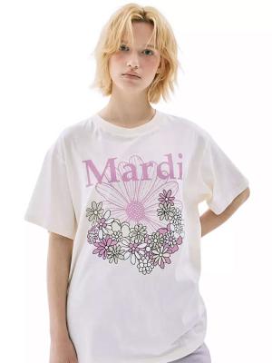 Flower Mardi Jardin T-Shirt Cream Pink Lavender