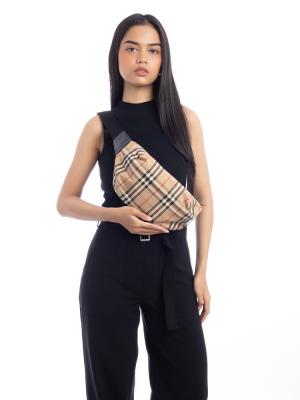 Nylon Vintage Check Sonny Bum Bag Archive Beige