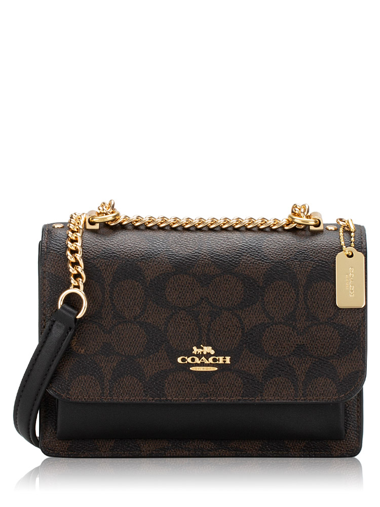 CW206 Signature Klare Mini Crossbody Walnut Black
