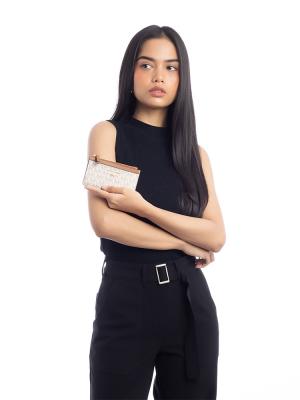 Signature Zip Card Case Vanilla Luggage