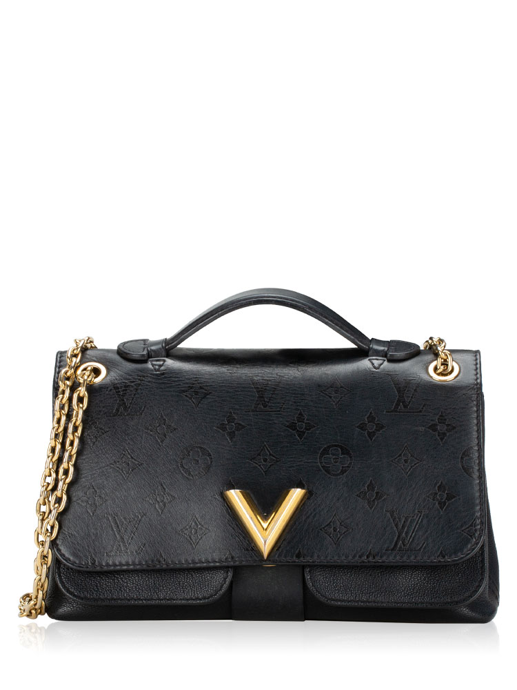 Monogram Cuir Plume Very Chain Bag Noir