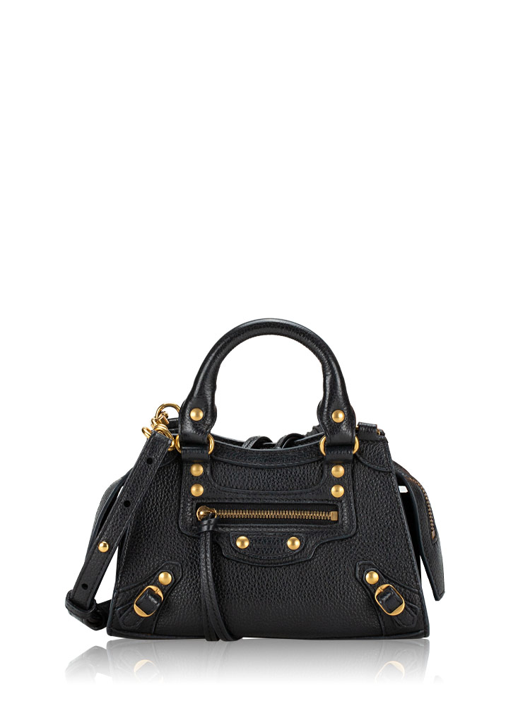 Grained Calfskin Neo Classic Nano City Black