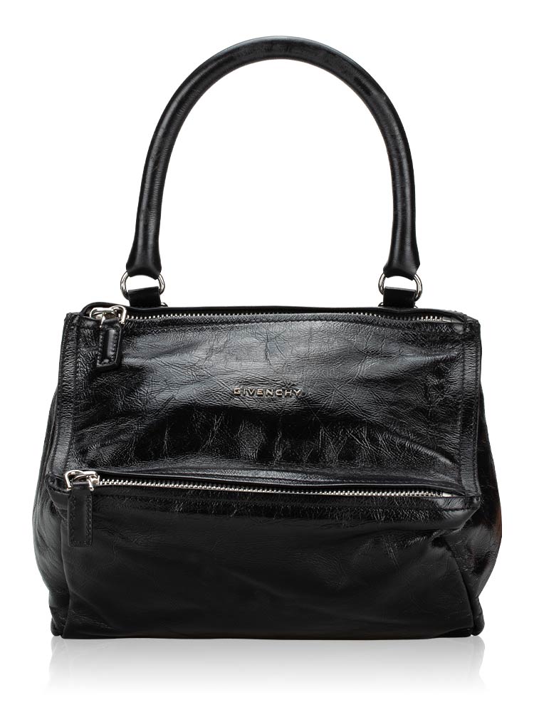 Distressed Patent Small Pandora Black