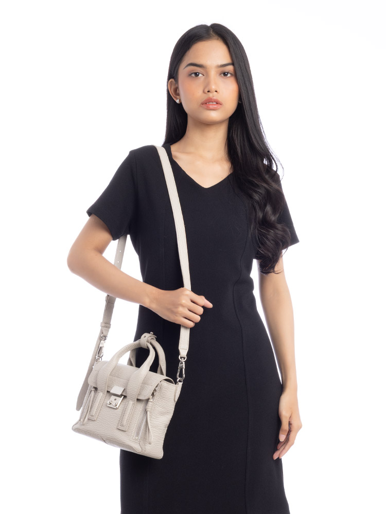 3.1 Textured Calfskin Mini Pashli Feather