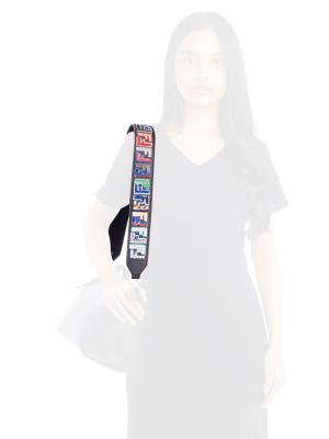 Calfskin Sequins Fun Fair Strap You Nero Multicolor