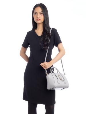 Box Calfskin Mini Lock Antigona Cloud Grey