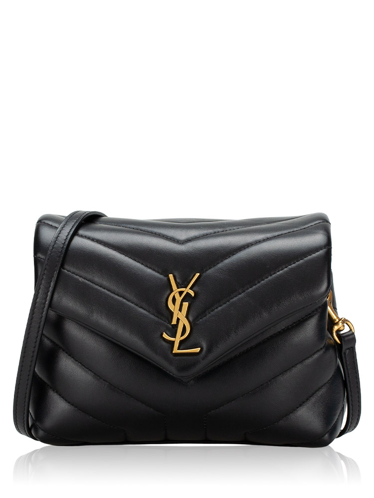 Calfskin Matelasse Y Loulou Toy Crossbody Black