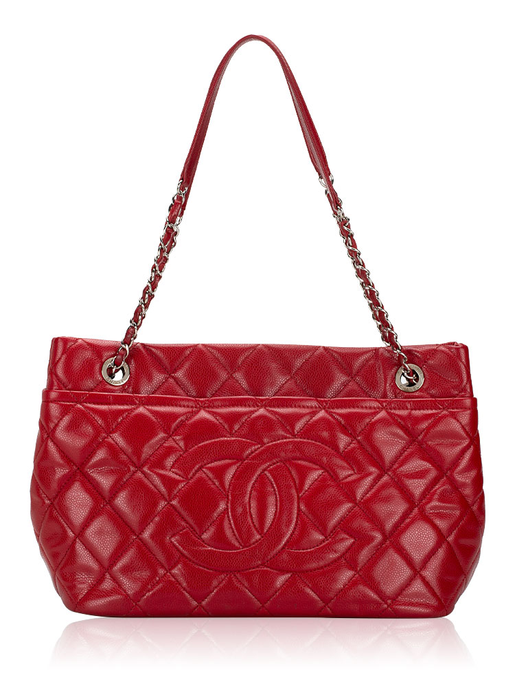 Caviar Soft Timeless CC Tote Red