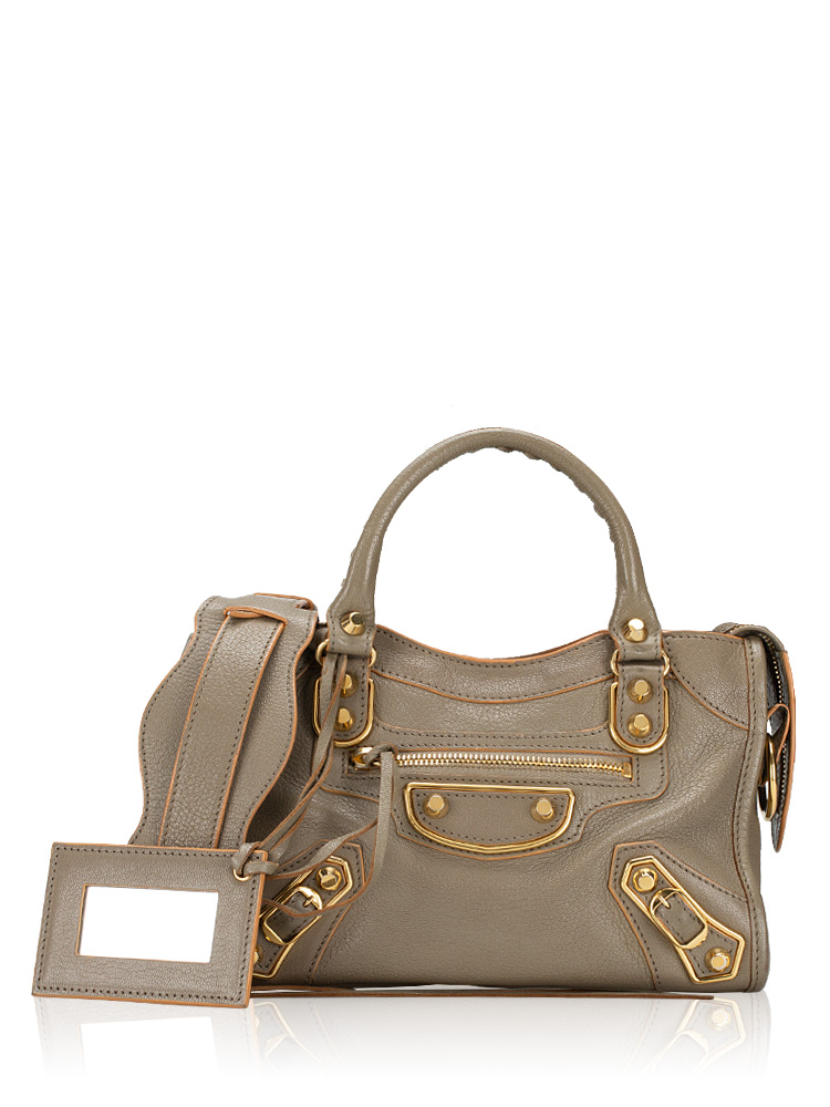 Gold Metallic Edge Mini City Gris Taupe