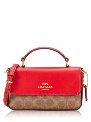 CCK81 Signature Josie Mini Top Handle Bag Tan Carnation