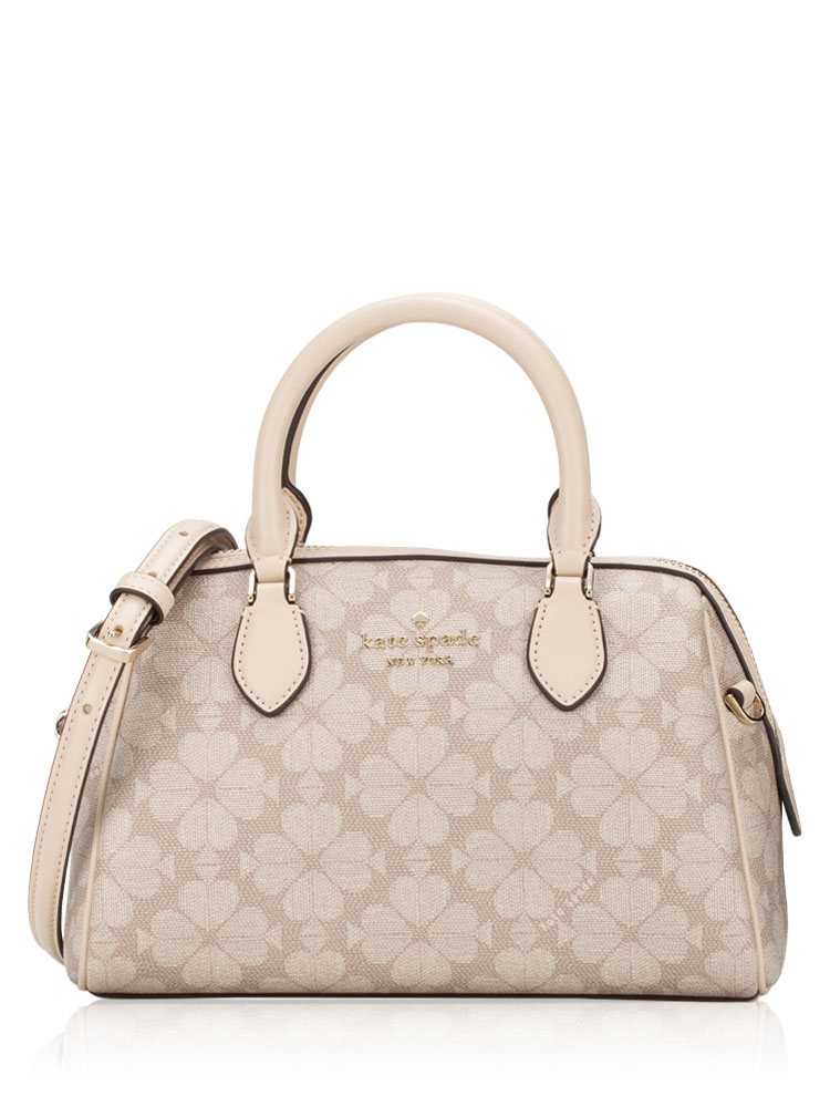 Signature Spade Flower Duffle Crossbody Dark Beige