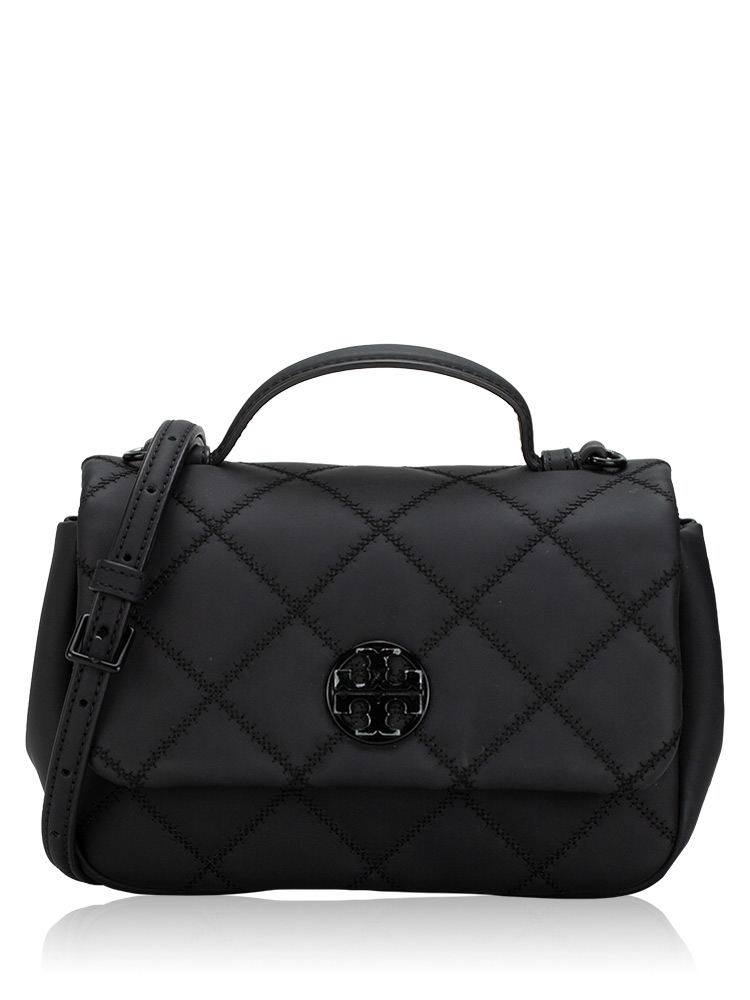 Willa Matte Mini Top Handle Bag Black Silver