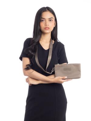 Le Pliage Neo Pouch Lanyard Taupe