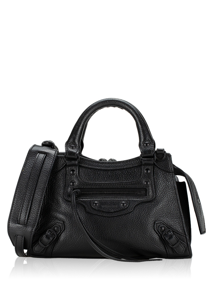 Grained Calfskin Neo Classic Mini City Black