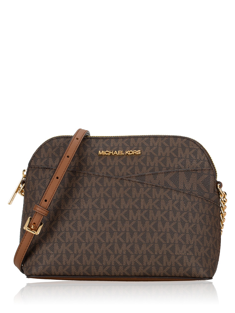 Jet Set Signature Medium Dome X Crossbody Brown