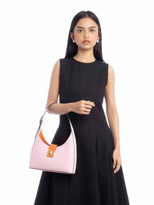 Phoebe Colorblock Shoulder Bag Pink Horizon