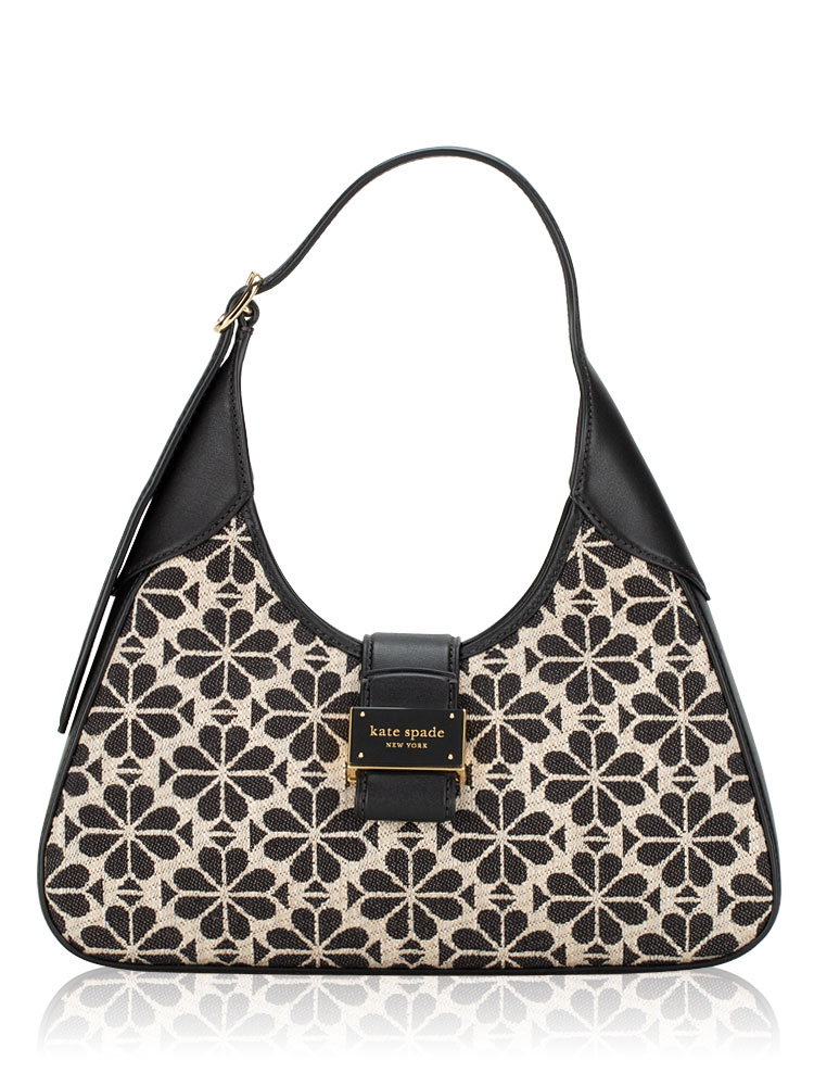 Flower Jacquard Nouveau Small Shoulder Bag Sand Multi