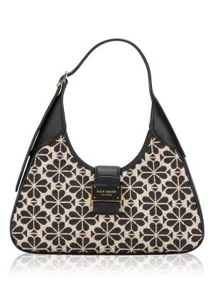 Flower Jacquard Nouveau Small Shoulder Bag Sand Multi