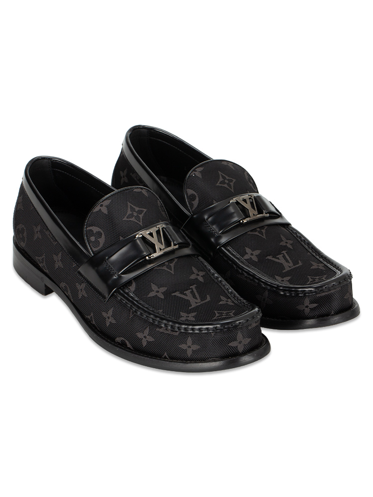 Mens Monogram Eclipse Jacquard Major Loafers Sz 9