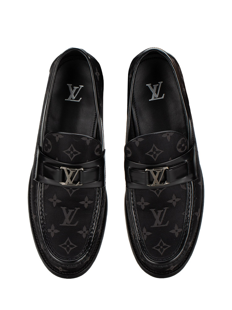 Mens Monogram Eclipse Jacquard Major Loafers Sz 9