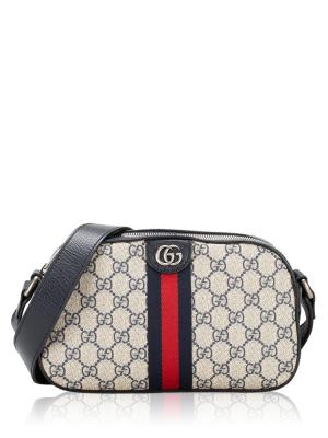 GG Supreme Web Ophidia Small Camera Bag Beige Blue
