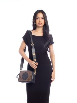 FF 1974 Stamp Patch Camera Bag Mogano Panna Black