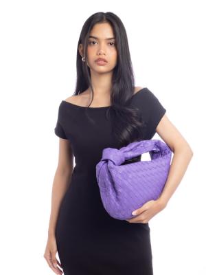 Nappa Intrecciato Teen Jodie Hobo Purple
