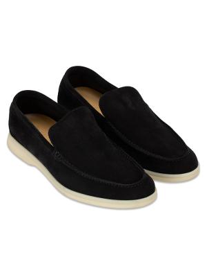 Suede Summer Walk Loafers Black Sz 42