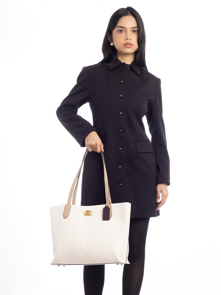 C0691 Willow Colorblock Tote Chalk Multi